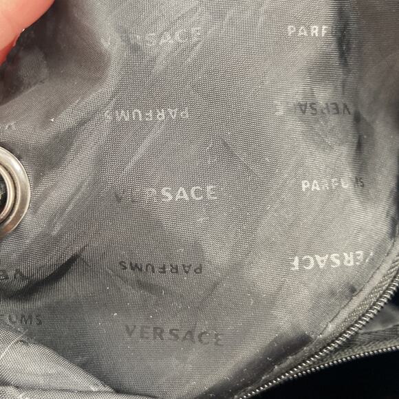 Versace perfume navy and black drawstring bucket backpack main image 4